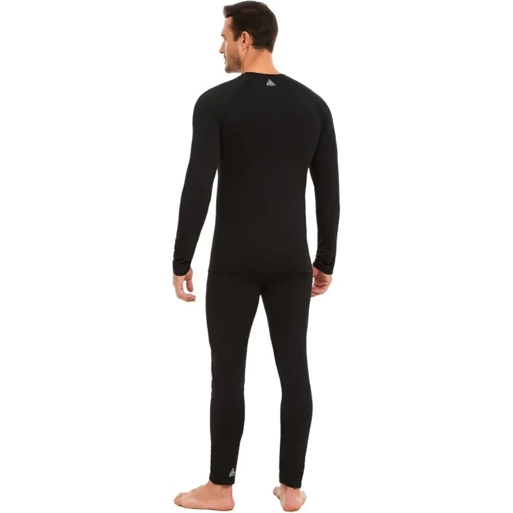 Mens Thermal Base Layer Set, Fleece Lined Underwear Compression Long Johns